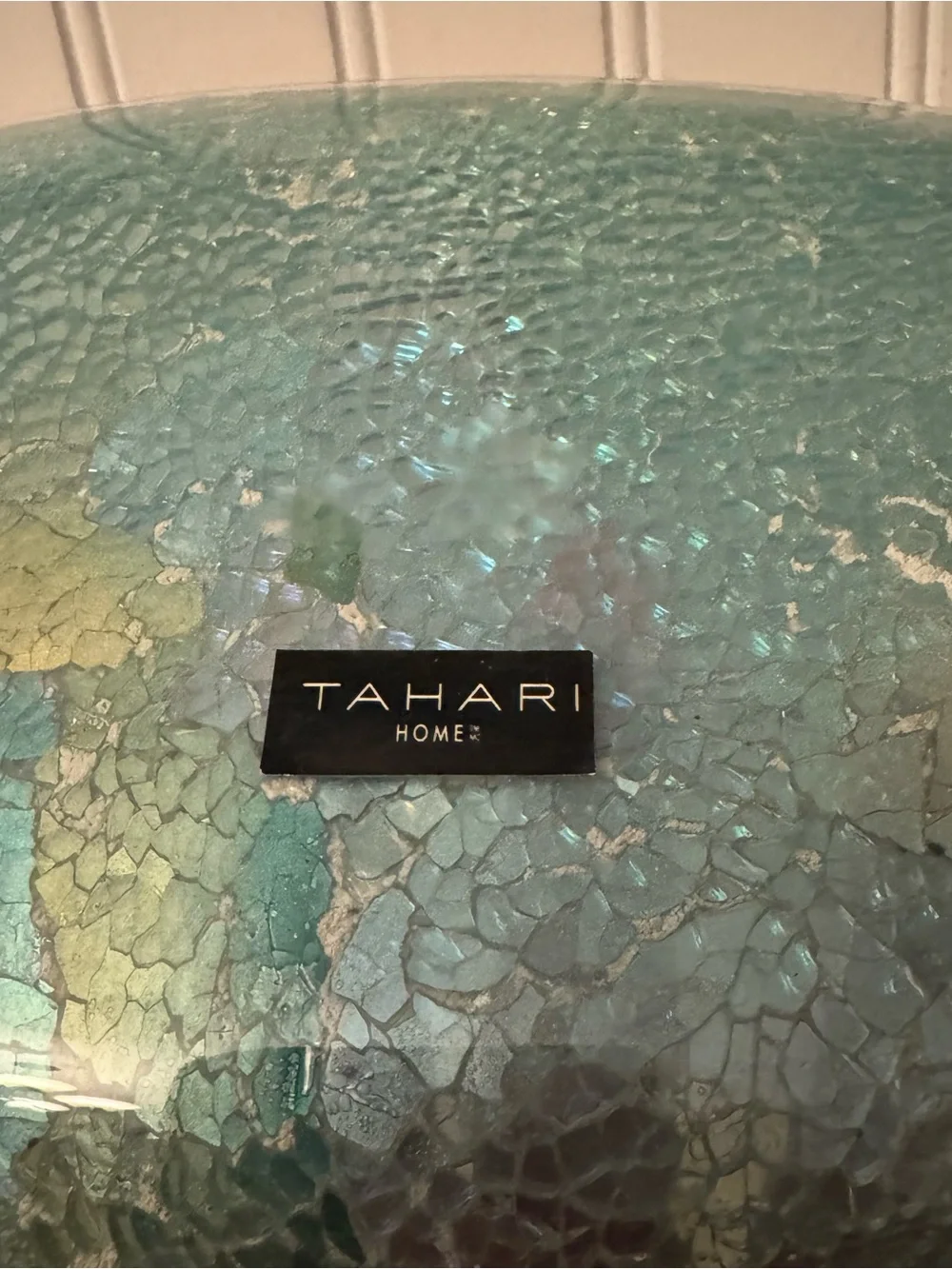Tahari Home Mirrored Iridescent Decorative Tray